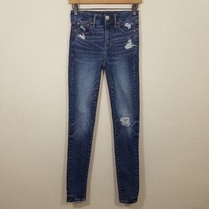 American Eagle Hi-Rise Jegging Distressed The Luxe Jean Size 2 Regular